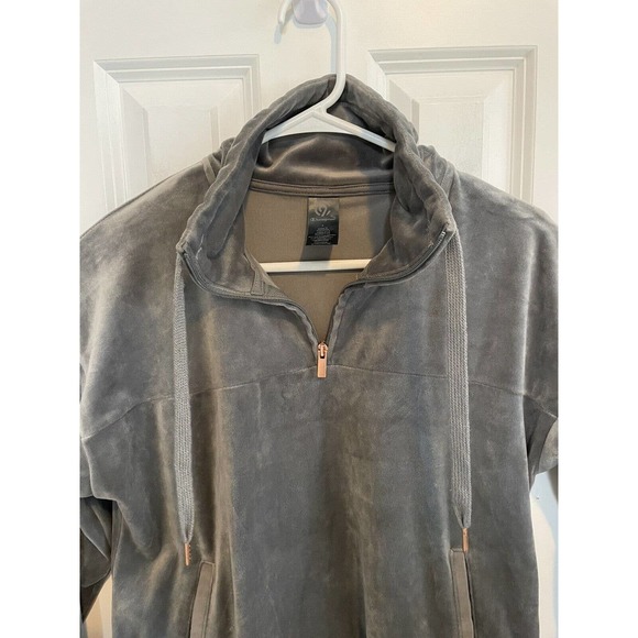 C9 Champion Womens Small Fleece Training Pullover Quarter Zip Pullover Gray - Picture 4 of 9